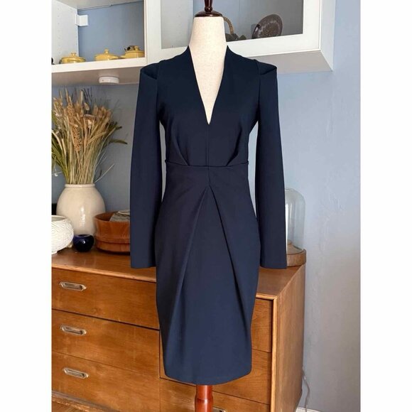 Plein Sud Dresses & Skirts - Vintage Plein Sud Jeanius Navy Blue Structured Sheath Dress Sz US 8